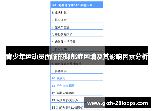 青少年运动员面临的抑郁症困境及其影响因素分析 青少年运动员面临的抑郁症困境及其影响因素分析